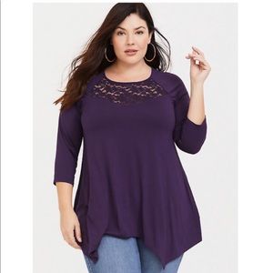 TORRID Purple Shark Bite Lace